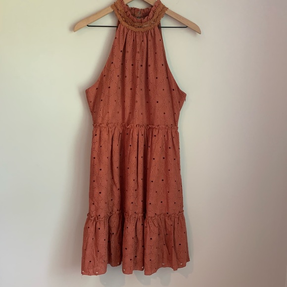 NWT Revolve Tiered Lace High Neck Dress - Picture 1 of 8
